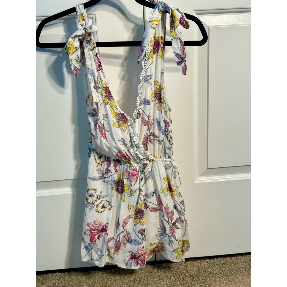PacSun LA Hearts Floral Deep V Romper XS